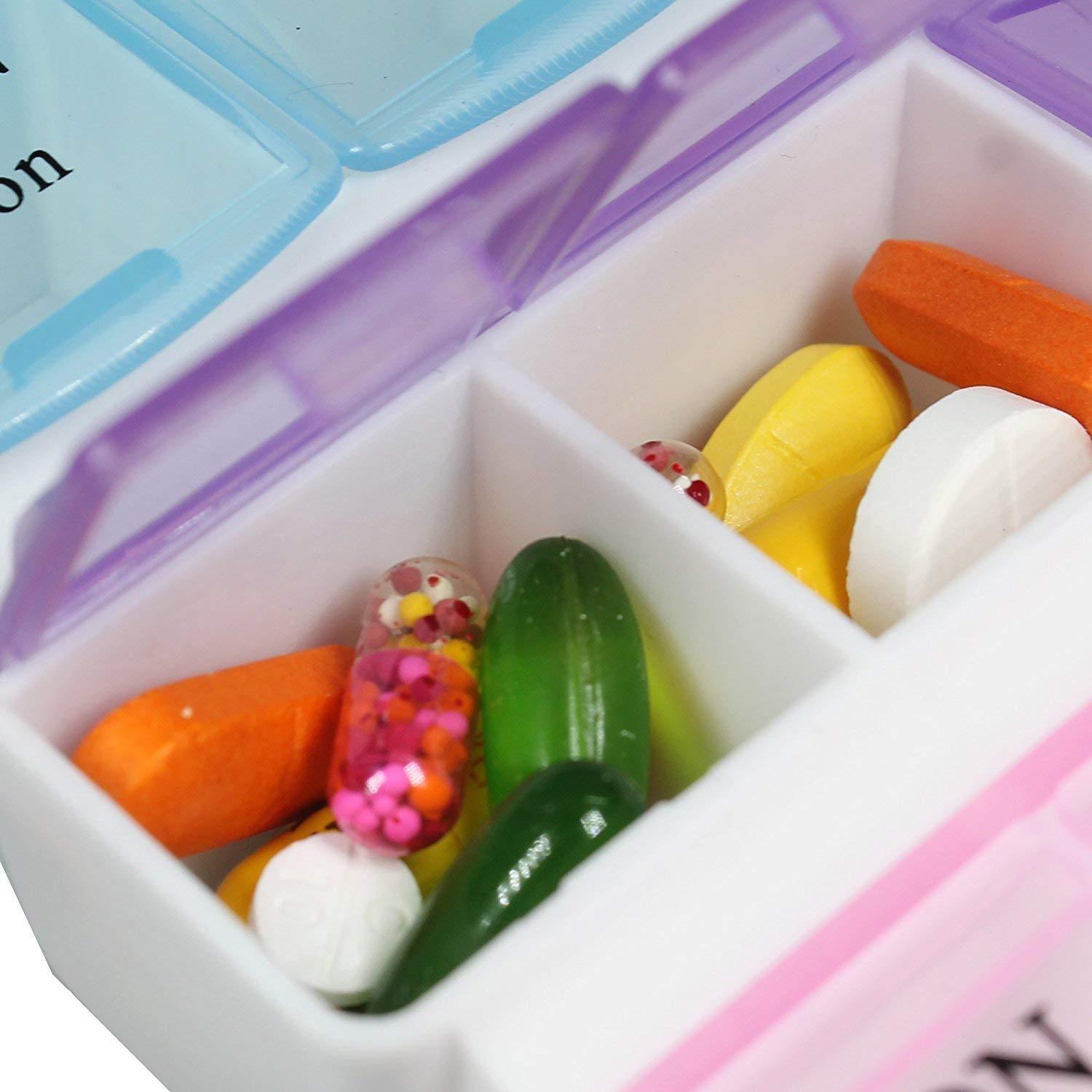 0383 Pill Case- 4 Row 28 Squares Weekly 7 Days Tablet Box Holder Medicine Storage Organizer Container - SkyShopy 0383 Pill Case- 4 Row 28 Squares Weekly 7 Days Tablet Box Holder Medicine Storage Organizer Container - SkyShopy